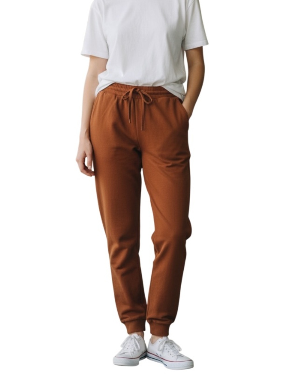 Rachel Zoe Rust Jogger Pants Drawstring‎ Elastic Waist Athleisure Women’s Size L